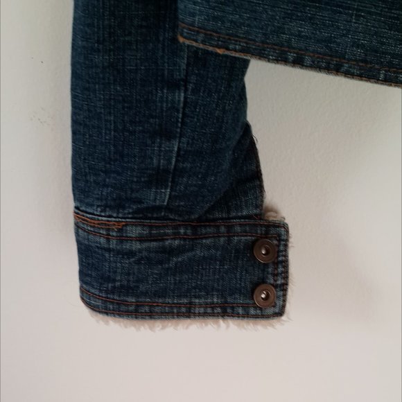 Miss Lili Puffy Jean Jacket Size S/M - Picture 4 of 7